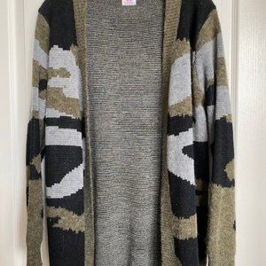 Camo Cardigan Sweater